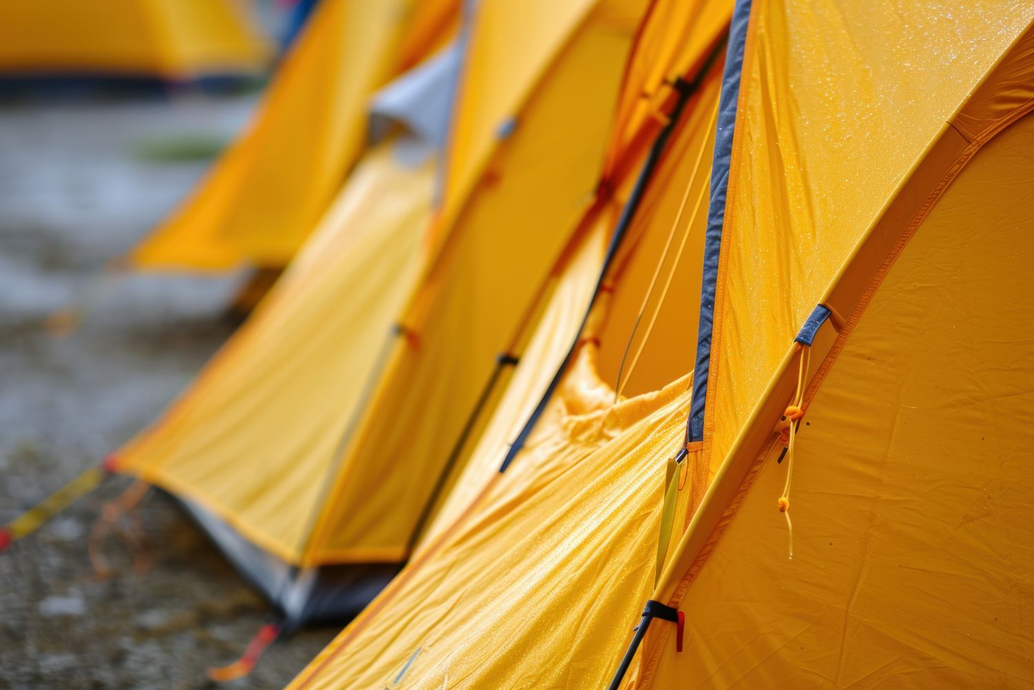 Campamento en la tienda en el exterior